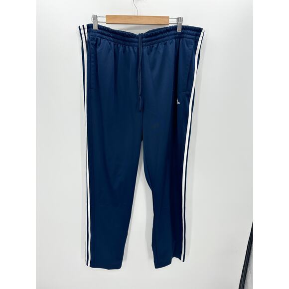 Adidas Men Blue Elastic Waist Polyester Training Basketball Pants Size 2XL - Picture 1 of 9